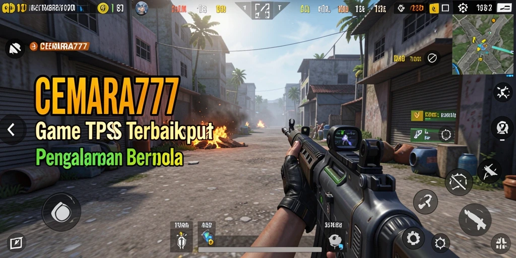 Tampilan gameplay seru CEMARA777 dalam aksi TPS.