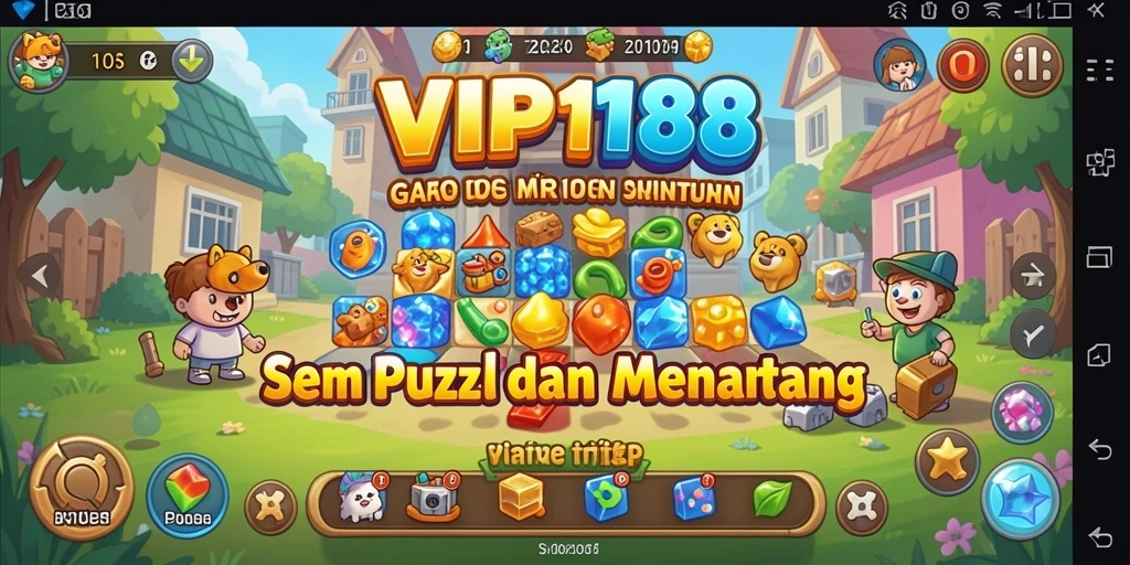 Screenshot gameplay menunjukkan pemain menyelesaikan puzzle seru dengan grafis menarik.